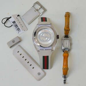 1 иен передвижной товар наручные часы 2 шт Gucci кварц мужской женский батарейка заменена совместно включение в покупку не возможно 