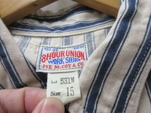 ◆1000円～ザ リアル マッコイズ　THE REAL McCOYS ８ HOUR UNION 半袖シャツ　サイズ15_画像2