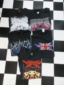 1000 jpy ~BABYMETAL baby metal Tour T-shirt 5 pieces set set sale size M-L