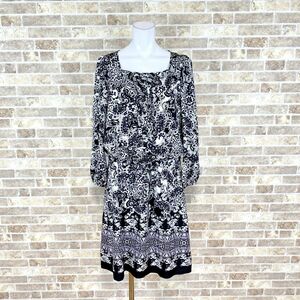 1 jpy dress Reflect ( stock ) world One-piece 11 white black pattern color dress kyabadore presentation Event used 4309