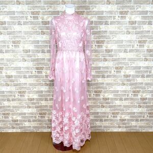 1 jpy dress Mai pcs costume long dress pink Lolita fashion color dress kyabadore presentation Event used 4759