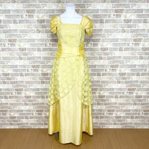 1 jpy dress ICHIOKU Mai pcs costume long dress yellow lustre color dress kyabadore presentation Event used 4790