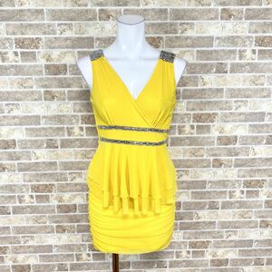 1 jpy dress Mini dress single goods cat pohs possible yellow color dress kyabadore presentation Event used 4774