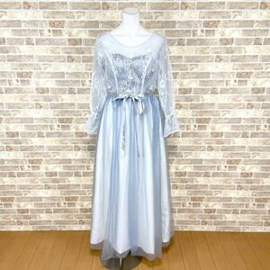 1 jpy dress long dress M middle cloth blue white race Lolita fashion color dress kyabadore presentation Event used 5184