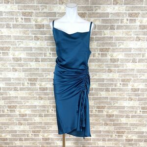 1 jpy dress Y.B.F tag attaching Cami dress 160/68A blue series lustre color dress kyabadore presentation Event used 5280