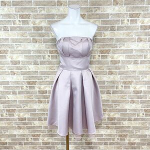 1 jpy dress office kawano Mini dress M pink purple lustre color dress kyabadore presentation Event used 5257