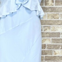1円 ドレス JUNCHAMAINE タグ付 シミ有 ロングドレス 11AR 薄青 カラードレス キャバドレ 発表会 イベント　中古４６７６_画像10