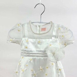 子供ドレス Honey pikneess 単品ネコポス可 ワンピース ９０サイズ 白  カラードレス  発表会  イベント 中古１４４の画像3