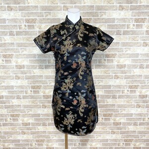 1 jpy China dress Xiaosuzhou999 One-piece M black pattern color dress kyabadore presentation formal used 4732