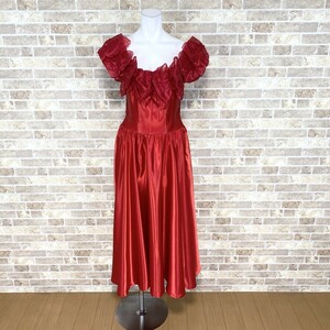 1 jpy dress ALOHA STANDARDS long dress 1 red lustre small some stains number ka place color dress kyabadore presentation Event used 4769