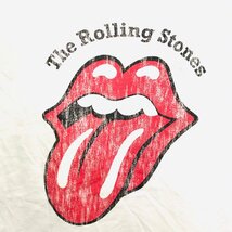 (^w^)b GU ジーユー the Rolling Stones ローリング ストーンズ デザイン リンガー T Tee シャツ チビT ロック バンド ホワイト S 8703iE_画像7