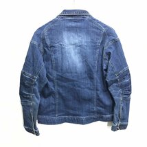 (^w^)b 寅壱 トライチ TATAKAU OTOKO NO TAMENO WORKWEAR TORACHI 8830 ストレッチ デニム ワーク ジャケット インディゴ L 8927iE_画像2