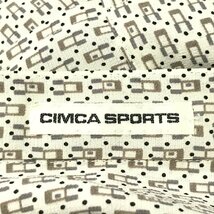 (^w^)b 日本製 CIMCA SPORTS シムカ スポーツ 80s 90s ヴィンテージ 総柄 バンドカラー シャツ トップス ポケット アイボリー L 8884iE_画像7