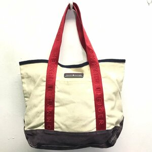 (^w^)b Tommy Hilfiger トミー ヒルフィガー トート 肩掛け 手持ち バッグ 鞄 カバン BAG 通勤 通学 カジュアル アイボリー B0499iE