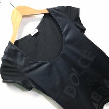 (^w^)b イタリア製 DOLCE & GABBANA ドルチェ＆ガッバーナ アンダー ウェア UNDERWEAR Tシャツ Uネック レディース ブラック M 8766iE_画像5