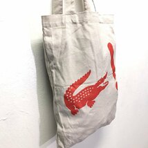 (^w^)b LACOSTE LIVE ラコステ ビッグ ロゴ トート バッグ 鞄 カバン BAG 通勤 通学 デザイン お洒落 カジュアル 薄手 グレー B0513iE_画像6