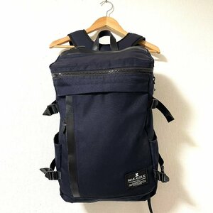 (^w^)b MAKAVELIC マキャベリック リュック サック デイ バック パック 鞄 カバン BAG 通勤 通学 ビジネス 牛革 使用 ネイビー B0468AE