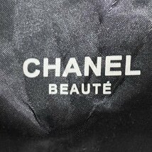 (^w^)b 非売品 CHANEL BEAUTE シャネル トート ハンド エコ バッグ 鞄 カバン BAG ノベルティ A4サイズ収納可 黒 × シルバー B0489AE_画像9