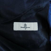 ◆良品◆ Munsingwear マンシングウェア 軽め♪ ストレッチ 総柄 刺繍 ゴルフ パンツ ウェア 青 ブルー レディース 9 M　デサント　2454D0_画像7