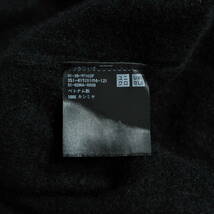 ◆美品 カシミヤ 100%◆ UNIQLO ユニクロ 長袖 ニット セーター 黒 ブラック メンズ M ◆送料無料◆ 1444E0_画像6