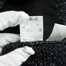 ◆美品 送料無料◆ CK Calvin Klein カルバンクライン ウール ニット ジップ ブルゾン セーター 黒 白 メンズ L 1534E0_画像8