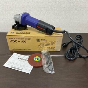 □富士製研　電気ディスクグラインダ　HDC-100　砥石100×6×15　2021年製　/未使用保管品・工具　‡□