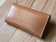 【送料無料】コードバン　ロングウォレット　レーデルオガワ　ナチュラル　インスタ更新中solori_leather_画像2