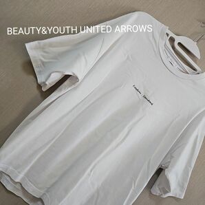 BEAUTY&YOUTH UNITED ARROWS メンズ半袖TシャツXL コットンオーバーサイズ 白色 カットソー ルーズ 