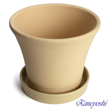 植木鉢 おしゃれ 安い 陶器 サイズ 20cm DLローズ 6号 白焼 受皿付 室内 屋外 白 色_画像3