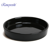 植木鉢用受皿 おしゃれ 安い 陶器 サイズ 17.5cm KN1171 5.5号 ブラック 室内 屋外 黒 色_画像3