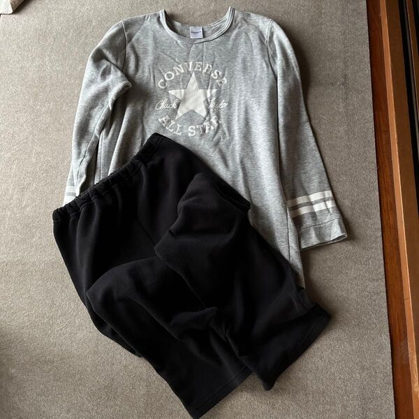 『converse パジャマ グレー 160 USED』