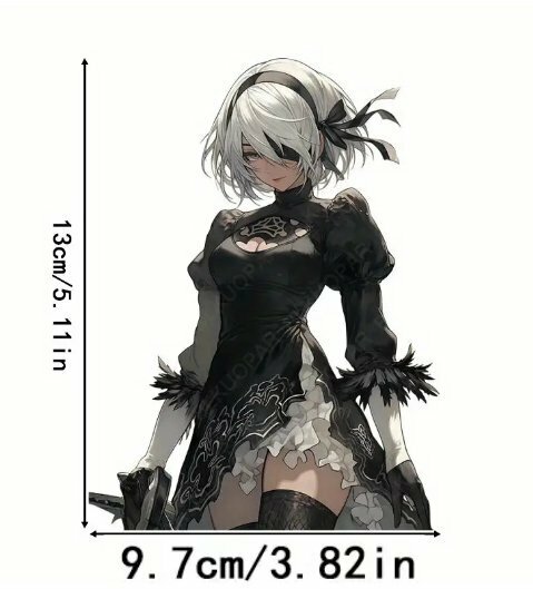 ニーア オートマタ NieR:Automata 2B バイク カーステッカー パソコン 痛車 シール デカール カーステッカー カーデコレーション No2 &#34;