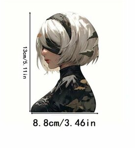 ニーア オートマタ NieR:Automata 2B バイク カーステッカー パソコン 痛車 シール デカール カーステッカー カーデコレーション No3