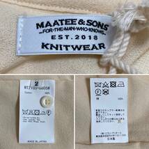 MAATEE&SONS 強撚 半袖 ポロシャツ POLO SHIRTS LYELLOW 2サイズ MT2103-0805W マーティーアンドサンズ ニット カットソー 3090488_画像4