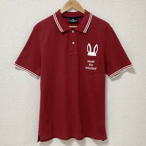 Psycho Bunny ポロシャツ エンジ メンズ XLサイズ 大きいサイズ サイコバニー ROBERT GODLEY ゴルフウェア 4020127