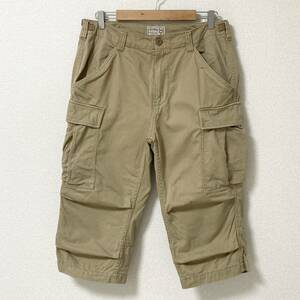 AVIREX 7 minute height cargo pants beige men's L size Avirex Avirex military pants cropped pants height short pants 3090190