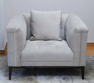 EICHHOLTZ Chair Cesare Pebble Gray 1Pソファ アイホールツ -1