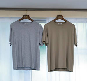 オーラリー LUSTER PLAITING TEE A00SP02GT / HARD TWIST COTTON CASHMERE TEE A23ST02CC サイズ3 Auralee