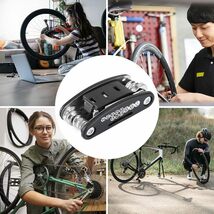 【特価商品】自転車工具セット 自転車 工具 携帯マルチツール 多機能 携帯 折畳み 多機能工具セット 六角レンチセット 自転車の交_画像5