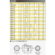 【特価商品】京都機械工具(KTC) ネプロス ソケット NB3-08 対辺寸法:8×差込角:9.5×全長:22mm_画像2