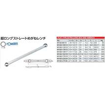 【特価商品】京都機械工具(KTC) 超ロングストレートメガネレンチ M160-8X10_画像2