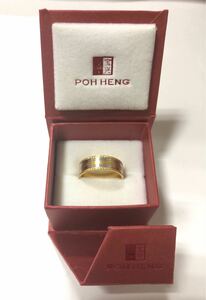 【質屋 尾張屋商店 東京】 POH HENG JEWELLERY ポー・ヘン 22K 22金 ファッションリング 指輪