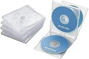 エレコム DVD BD CDケース プラケース 標準タイプ 4枚収納 5枚パック クリア CCD-JSCNQ5C