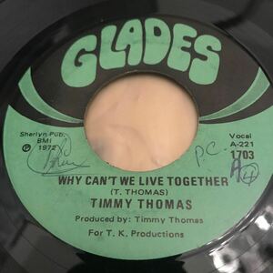 【7インチ】Timmy Thomas - Why Can't We Live Together / Funky Me 