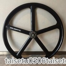 ロードバイクホイールセット 5スポークホイール 17T固定ギア 700C マグネシウム合金製 ブラック ピストバイク 自転車 パーツ 部品_画像5