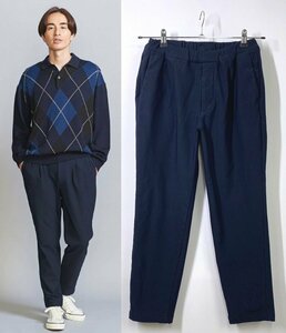 【定価1.3万円 メンズ M】BEAUTY&YOUTH UNITED ARROWS アローズ パーフェクトストレッチ 1P イージーパンツ ネイビー 紺 テーパード