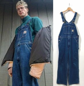 Carhartt カーハート LOOSE FIT WASHED DENIM BIB OVERALL ルーズフィット ウォッシュ デニムオーバーオール 36×30 インディゴ 