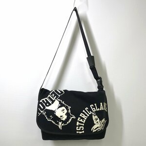 HYSTERIC GLAMOUR ヒステリックグラマー メッセンジャーバッグ ブラック 黒 ショルダーバッグ