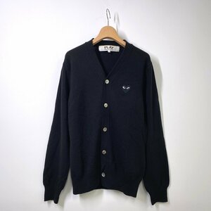 PLAY COMME des GARCONS 黒ハート カーディガン S ブラック プレイ コムデギャルソン