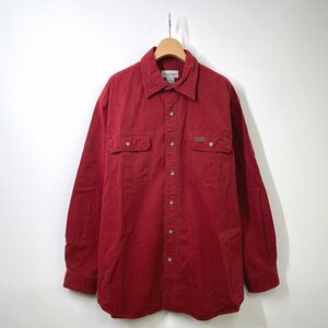 Carhartt カーハート 長袖ワークシャツ シャツジャケット L レッド 赤